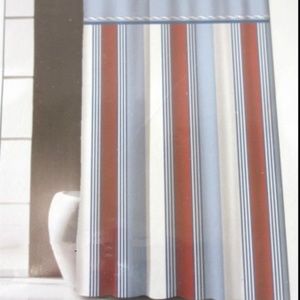 Famous Home NAUTICAL STRIPE Shower Curtain